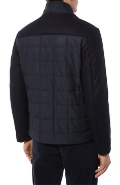 Мужская куртка WATERVILLE темно-синего цвета, арт. CLAUD3/TS3/750 | Фото 4 (Кросс-КТ: Куртка; Мужское Кросс-КТ: шерсть и кашемир; Рукава: Длинные; Материал внешний: Синтетический материал; Материал сплава: Проставлено; Драгоценные камни: Проставлено; Длина (верхняя одежда): Короткие; Материал подклада: Хлопок; Стили: Кэжуэл)
