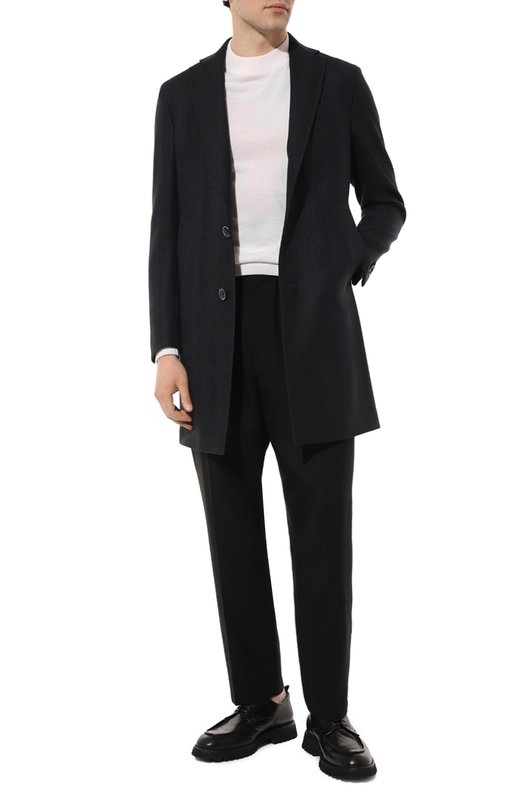 Шерстяное пальто Nuti and Co Синий, фото 2