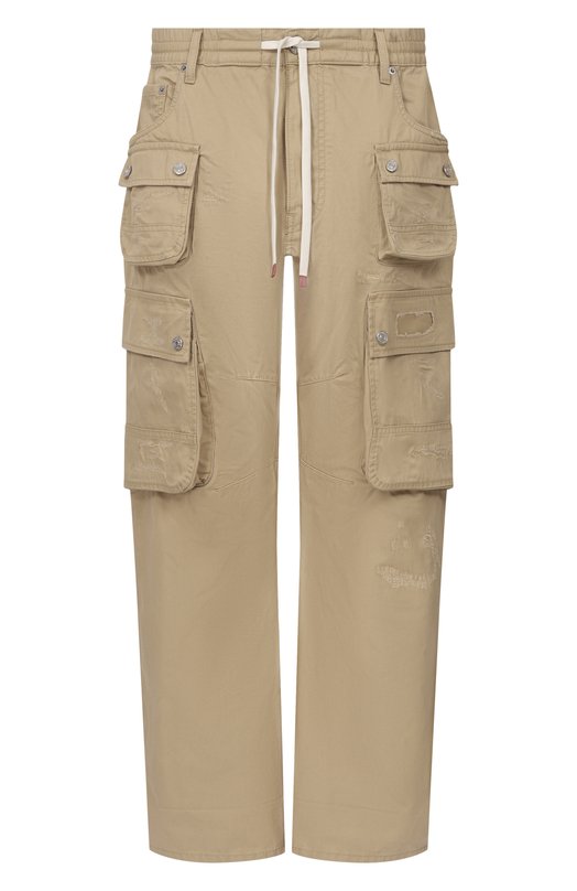 Хлопковые брюки-карго Dsquared2 S74KB1113/S41794 Бежевый S74KB1113/S41794