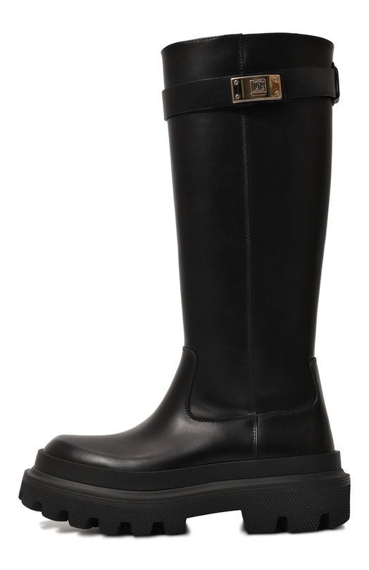 Кожаные сапоги Dolce & Gabbana CU1070/AB640 Чёрный  CU1070/AB640 Фото 4