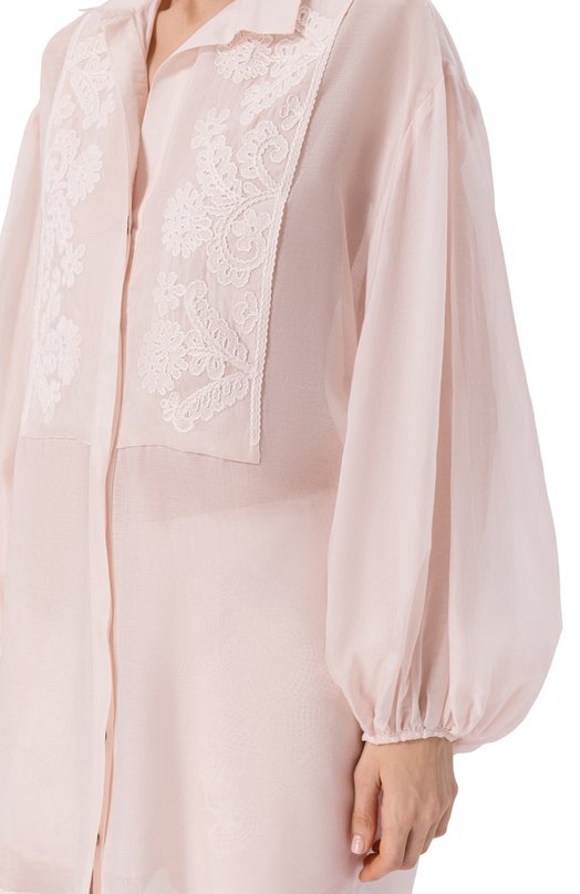 Платье из хлопка и шелка Lila Eugenie 2516 Розовый  2516 Фото 4