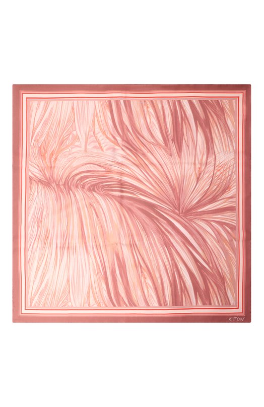 Шелковый платок Kiton D53754K0953H19 Розовый  D53754K0953H19 Фото 4