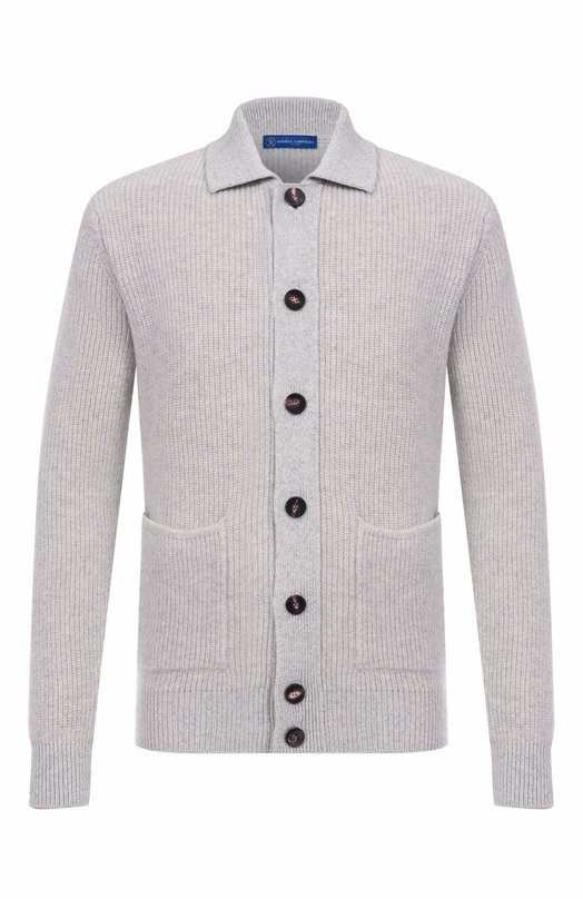 Кардиган из шерсти и кашемира Andrea Campagna CA3MLT/WC7P Серый CA3MLT/WC7P