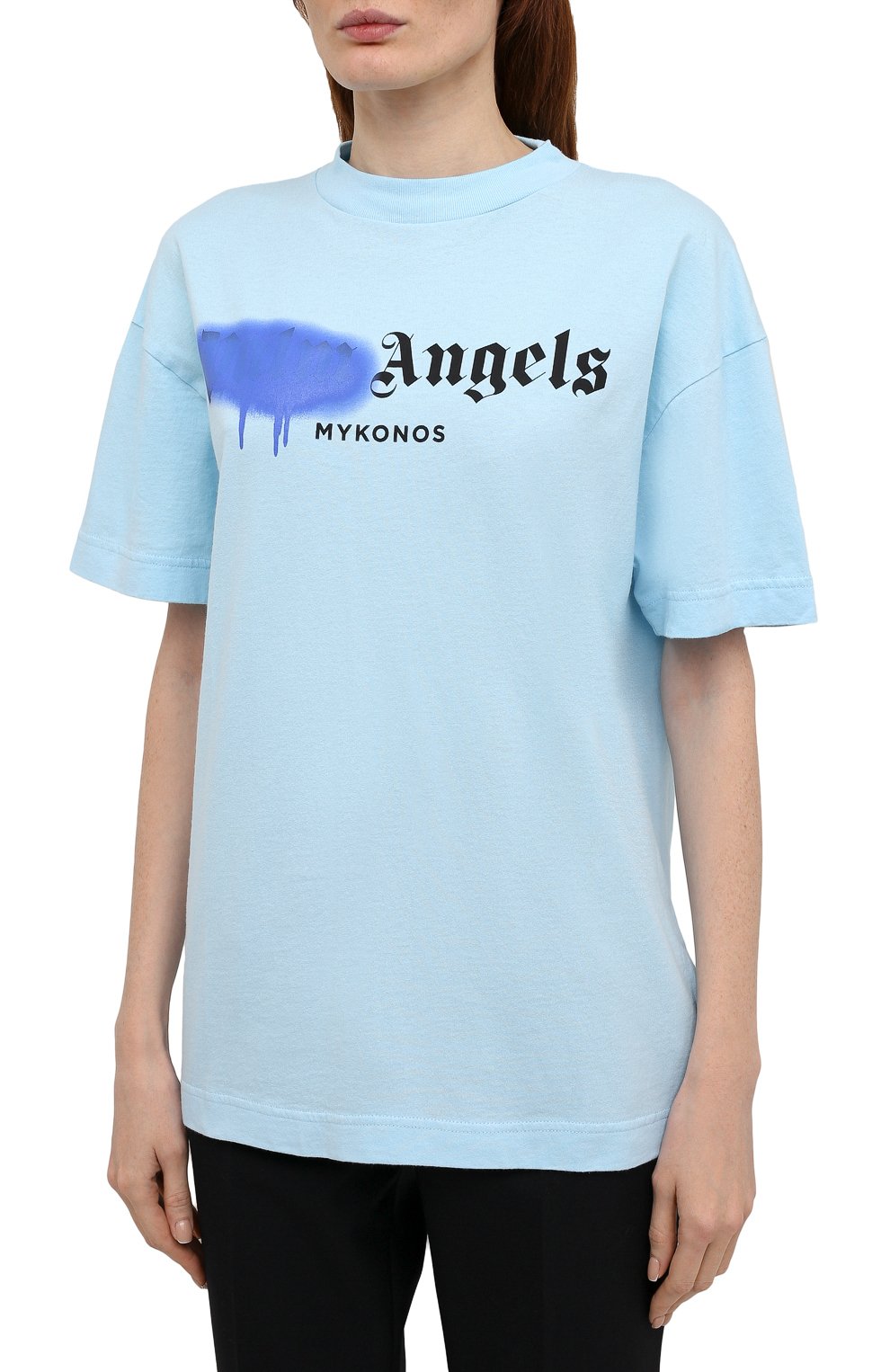 Хлопковая футболка PALM ANGELS, арт. PWAA039S21JER0084036, фото 3