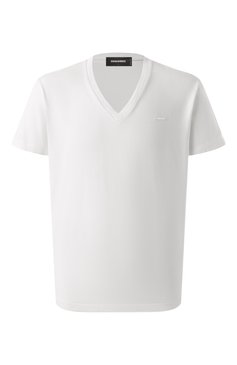 Мужская хлопковая футболка DSQUARED2 белого цвета, арт. S74GD1254/D20020 | Фото 1 (Материал внешний: Хлопок; Рукава: Короткие; Длина (для топов): Стандартные; Принт: Без принта; Стили: Кэжуэл; Кросс-КТ: Джерси; Мужское Кросс-КТ: Футболка-одежда)