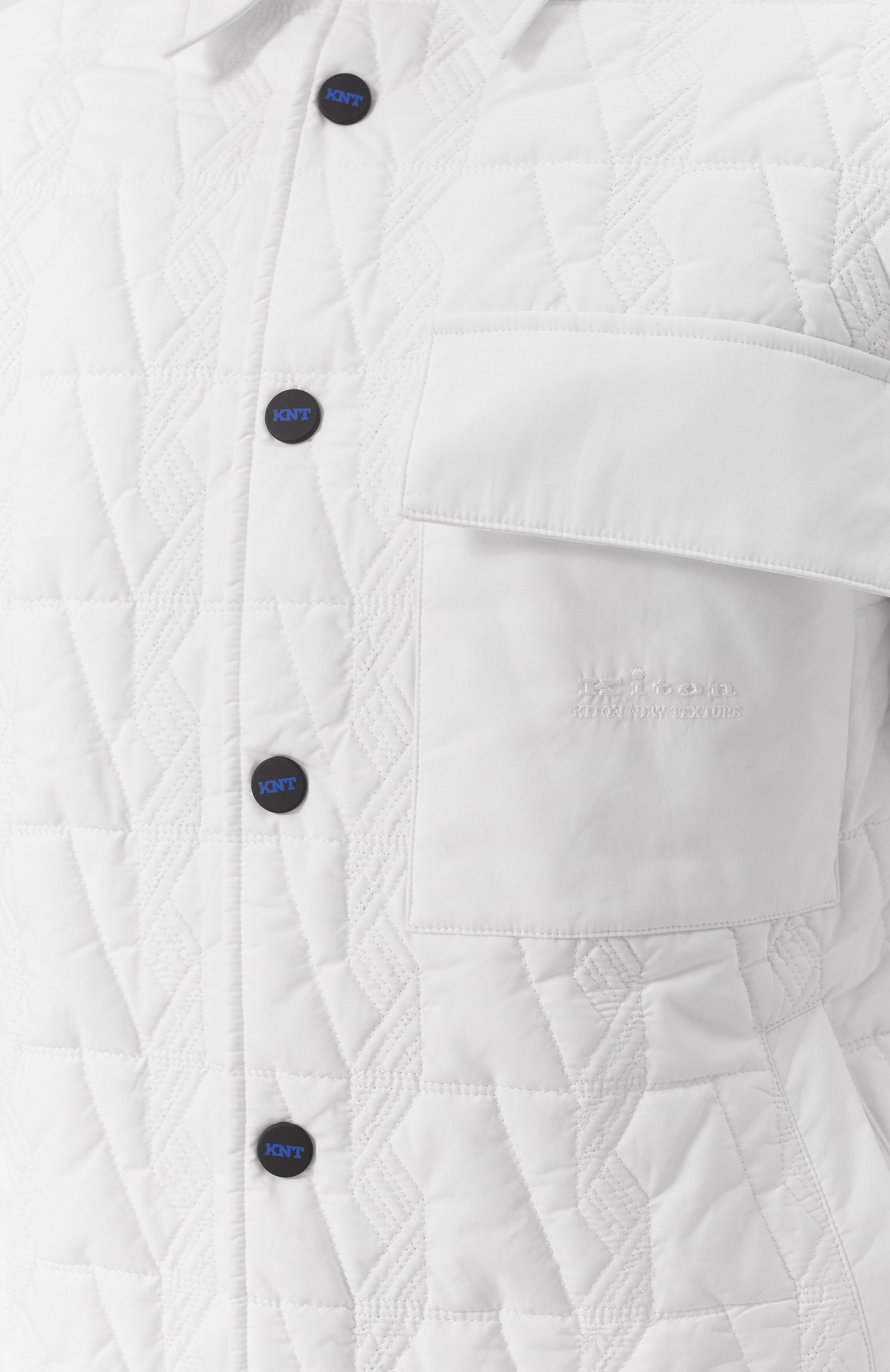 Хлопковая куртка-рубашка KITON белого цвета по цене 255000 руб., арт. UGK097K0753F02, фото 5 Хлопковая куртка-рубашка KITON, арт. UGK097K0753F02, фото 5