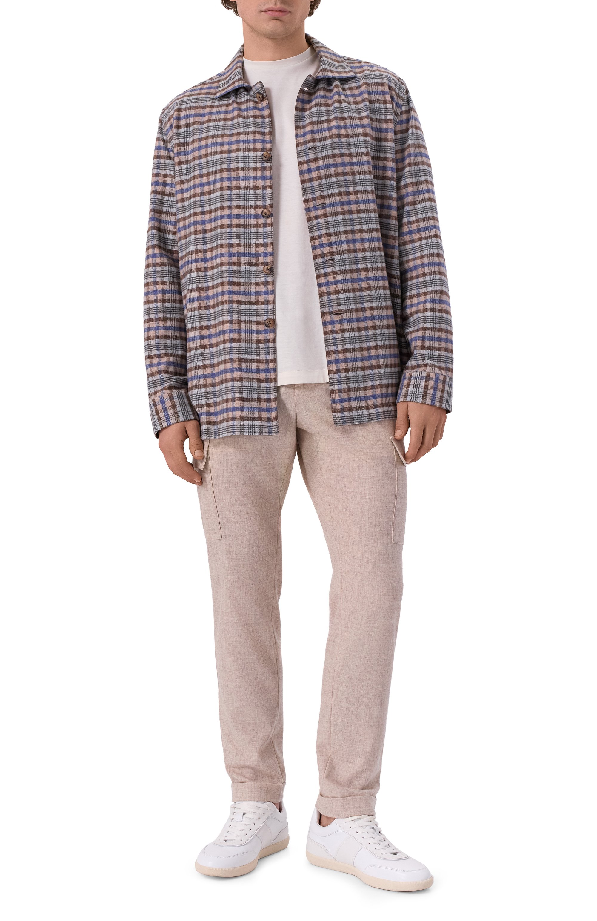 Брюки-карго из шерсти и кашемира MARCO PESCAROLO бежевого цвета по цене 76900 руб., арт. T0R/5229, фото 2 Брюки-карго из шерсти и кашемира MARCO PESCAROLO, арт. T0R/5229, фото 2