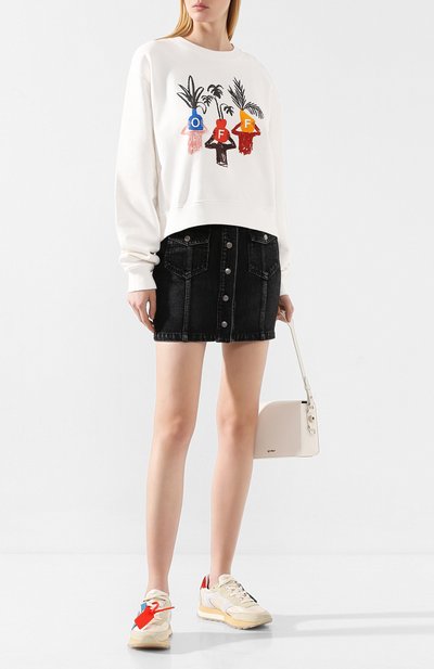 Свитшот с принтом OFF-WHITE белого цвета по цене 32900 руб., арт. 0WBA026E190030640188, фото 2 Свитшот с принтом OFF-WHITE, арт. 0WBA026E190030640188, фото 2