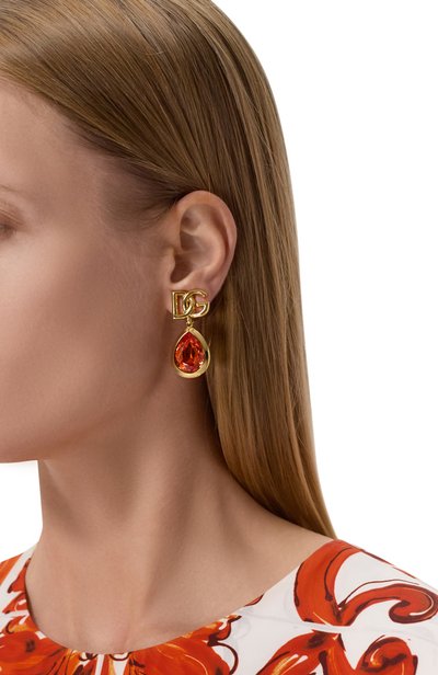 Клипсы DOLCE & GABBANA оранжевого цвета по цене 78600 руб., арт. WER6M4/W1111, фото 2 Клипсы DOLCE & GABBANA, арт. WER6M4/W1111, фото 2