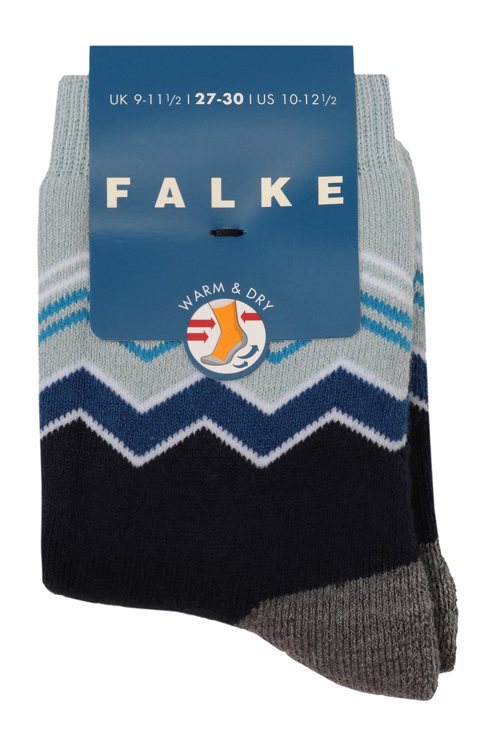 Носки из шерсти и хлопка FALKE синего цвета по цене 2940 руб., арт. 10402, фото 1 Носки из шерсти и хлопка FALKE, арт. 10402, фото 1