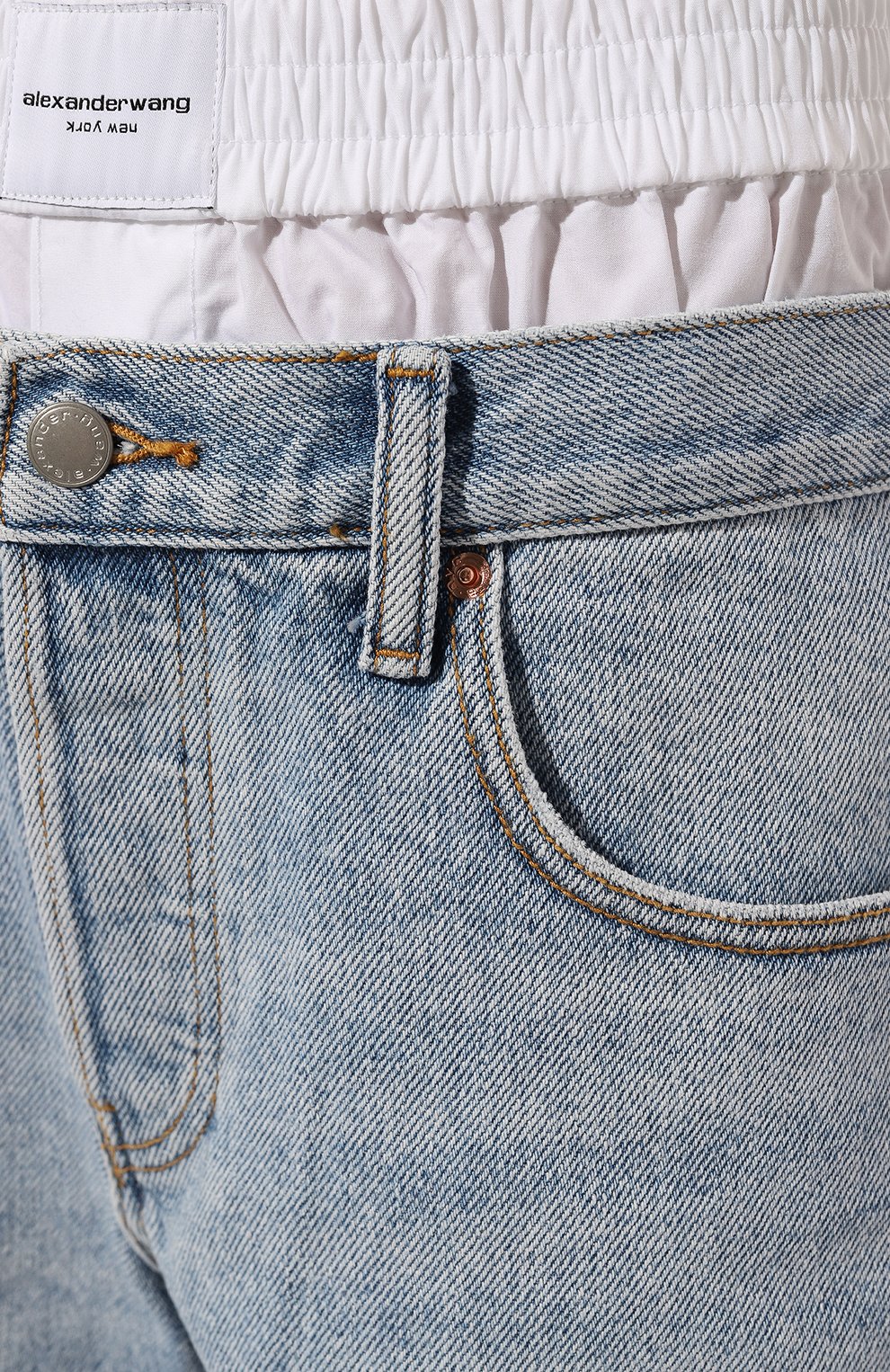 Джинсовые шорты ALEXANDER WANG голубого цвета по цене 59350 руб., арт. 4DC3244404, фото 5 Джинсовые шорты ALEXANDER WANG, арт. 4DC3244404, фото 5