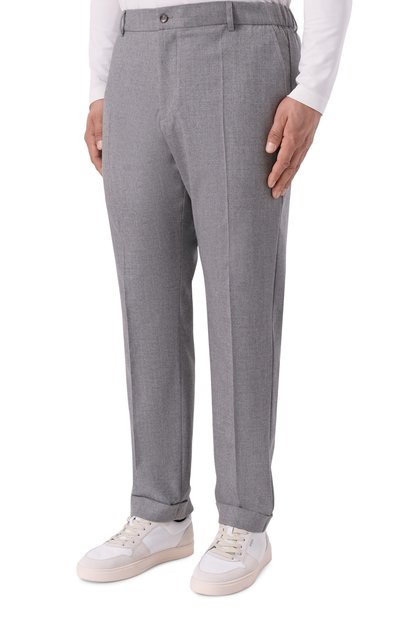 Кашемировые брюки MARCO PESCAROLO светло-серого цвета по цене 154000 руб., арт. MANU/5243/2, фото 3 Кашемировые брюки MARCO PESCAROLO, арт. MANU/5243/2, фото 3