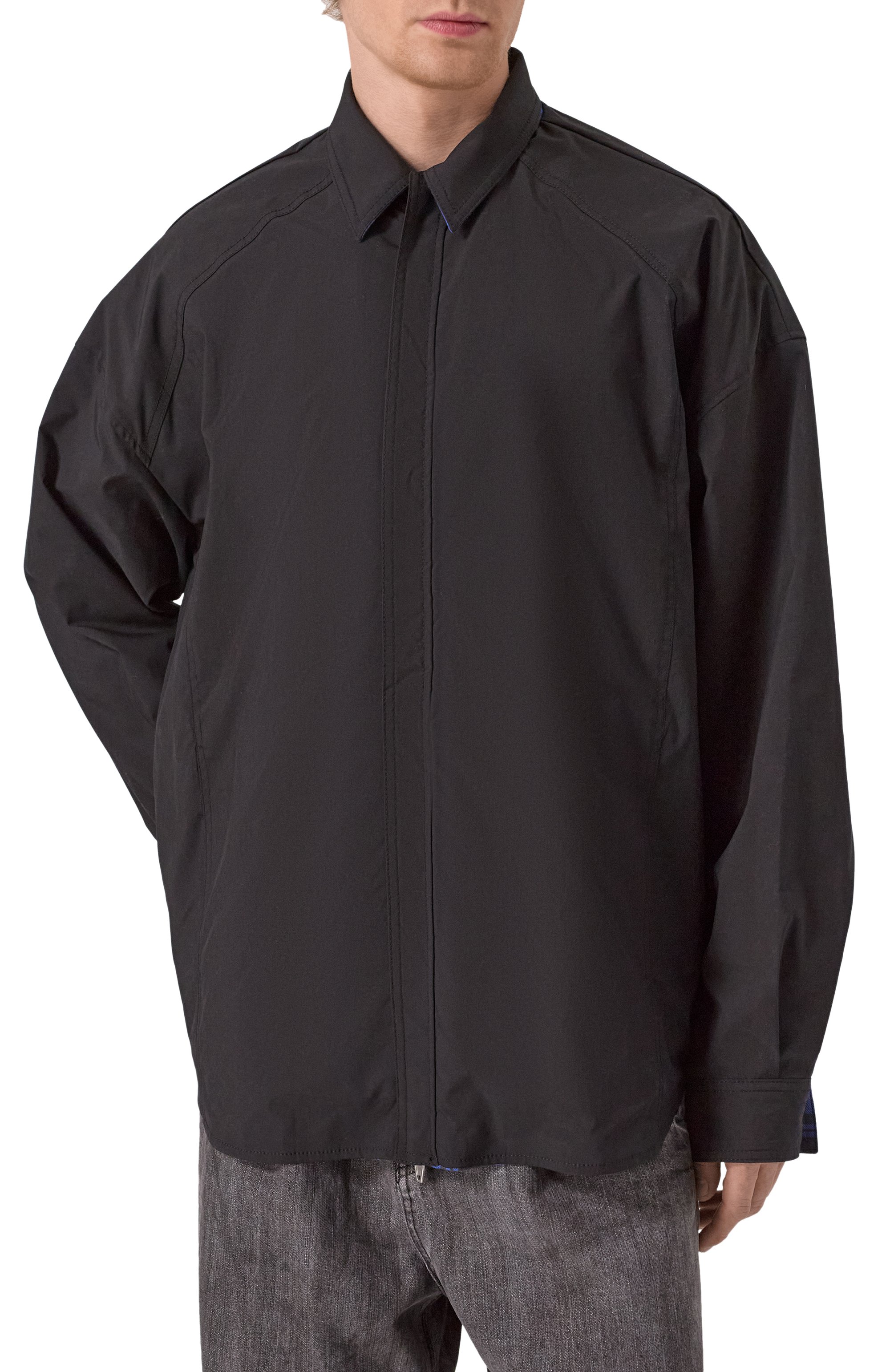 Двусторонняя куртка-рубашка JUUN.J синего цвета по цене 99500 руб., арт. JC5164P08P, фото 6 Двусторонняя куртка-рубашка JUUN.J, арт. JC5164P08P, фото 6