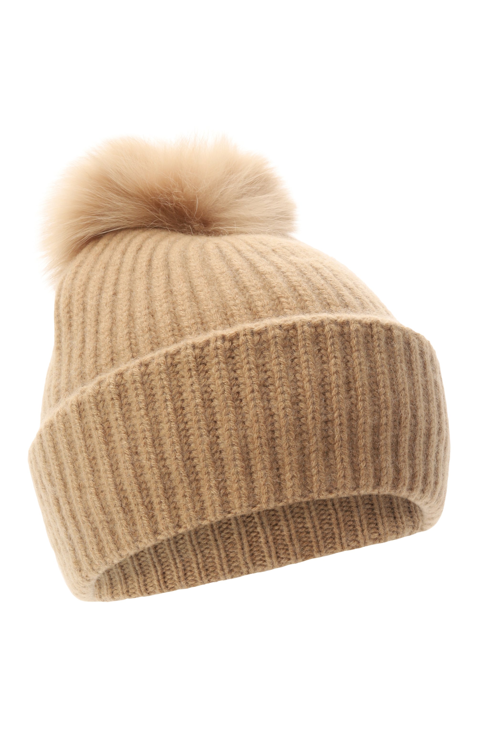 Кашемировая шапка с отделкой из песца YVES SALOMON, арт. 23WAA524XXMACA, фото 1