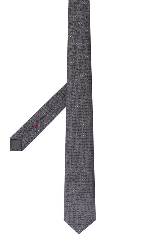 Шелковый галстук Brunello Cucinelli MI8850018 Серый  MI8850018 Фото 3