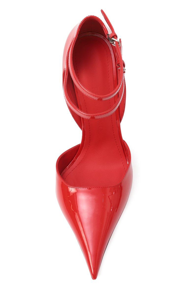 Женские лакированные туфли FERRAGAMO красного цвета, арт. 01G554/766360 | Фото 6 (Материал внутренний: Натуральная кожа; Подошва: Плоская; Материал внешний: Натуральная кожа; Каблук высота: Высокий; Каблук тип: Танкетка)