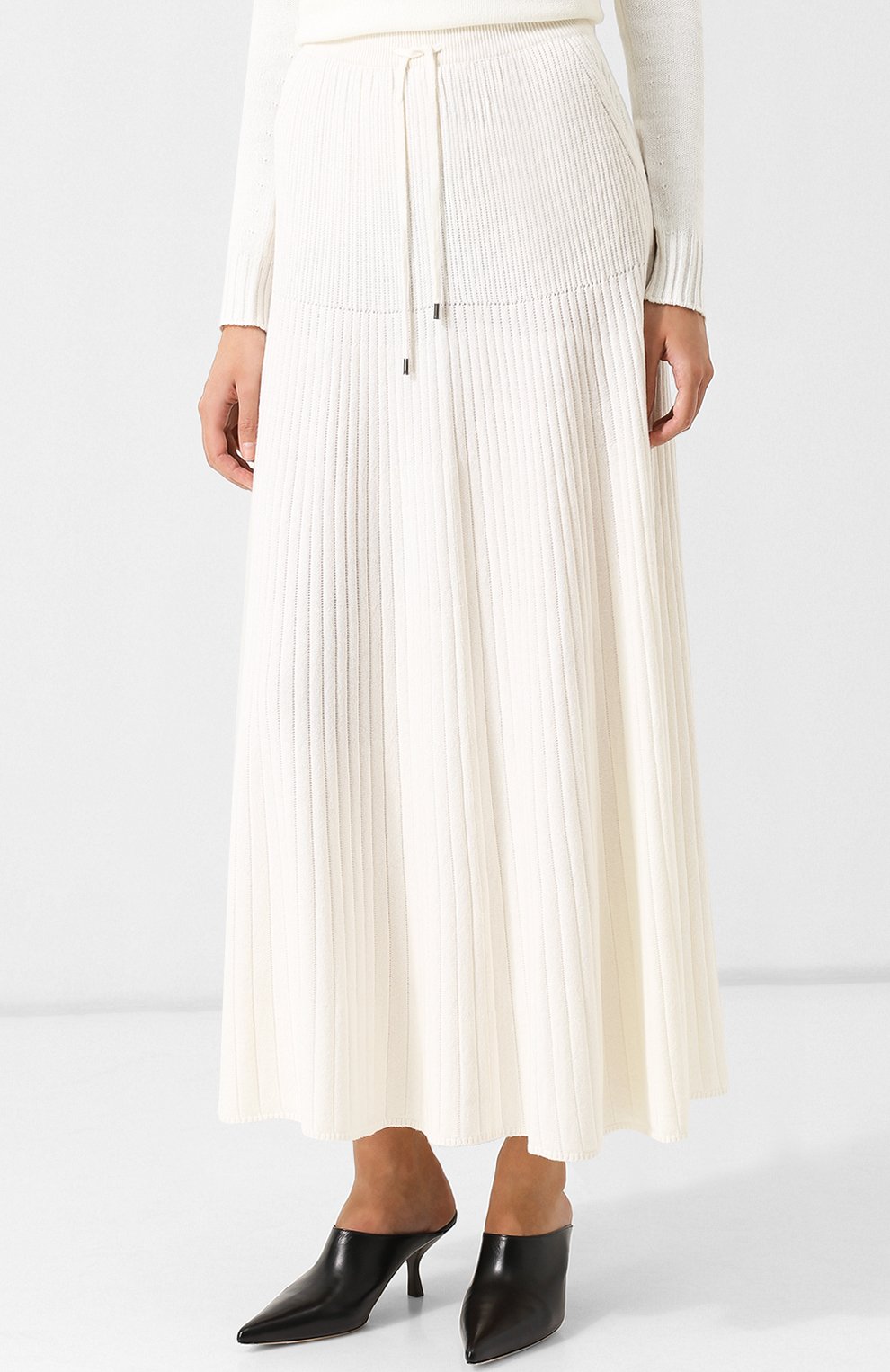 Кашемировая юбка-миди с эластичным поясом LORO PIANA, арт. FAI1801, фото 3