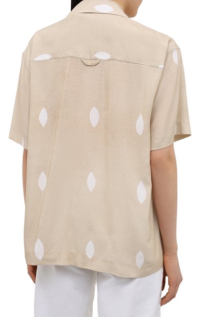 Рубашка из вискозы JACQUEMUS бежевого цвета по цене 32700 руб., арт. 215SH21/111853, фото 4 Рубашка из вискозы JACQUEMUS, арт. 215SH21/111853, фото 4
