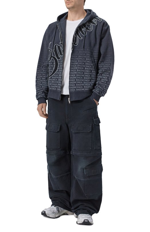 Хлопковая толстовка Balenciaga 850338/TTVN8 Серый  850338/TTVN8 Фото 2