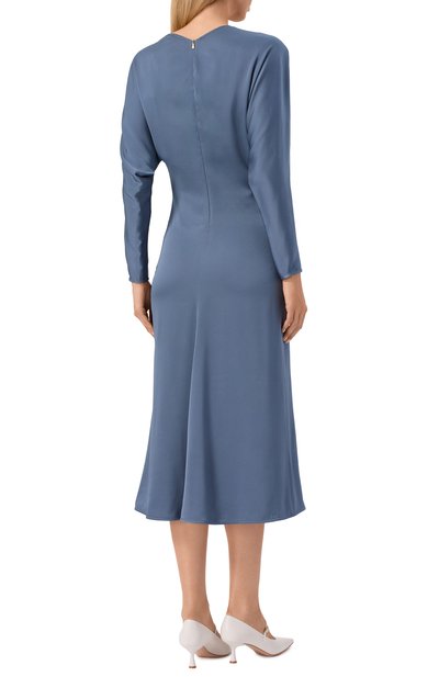 Атласное платье AGNONA синего цвета по цене 385500 руб., арт. TR1008E/U5073E, фото 4 Атласное платье AGNONA, арт. TR1008E/U5073E, фото 4