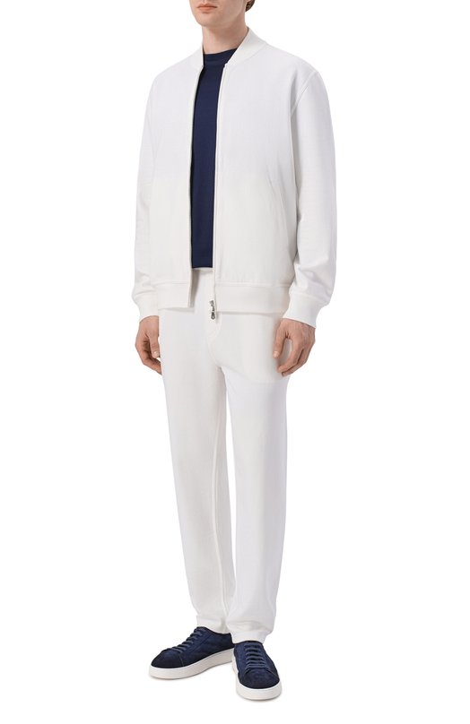 Хлопковые брюки Brunello Cucinelli MW8633243G Белый  MW8633243G Фото 2