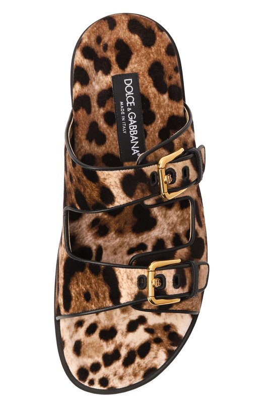 Бархатные шлепанцы Hawaii Dolce & Gabbana CQ0632/A6L97 Леопардовый  CQ0632/A6L97 Фото 6