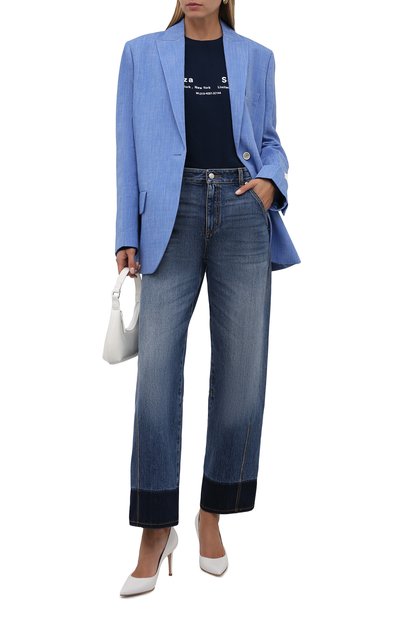 Хлопковый лонгслив PROENZA SCHOULER WHITE LABEL темно-серого цвета по цене 19550 руб., арт. WL2134237-JC144, фото 2 Хлопковый лонгслив PROENZA SCHOULER WHITE LABEL, арт. WL2134237-JC144, фото 2
