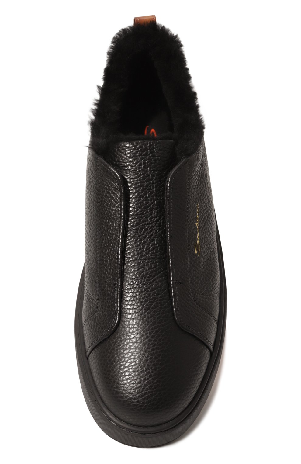Кожаные кеды SANTONI черного цвета по цене 68300 руб., арт. MBCG21995NEAPLLD, фото 6 Кожаные кеды SANTONI, арт. MBCG21995NEAPLLD, фото 6