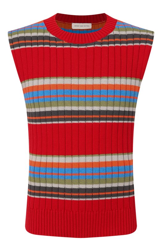 Жилет из хлопка и шерсти Dries Van Noten 021235/3730 Разноцветный 021235/3730