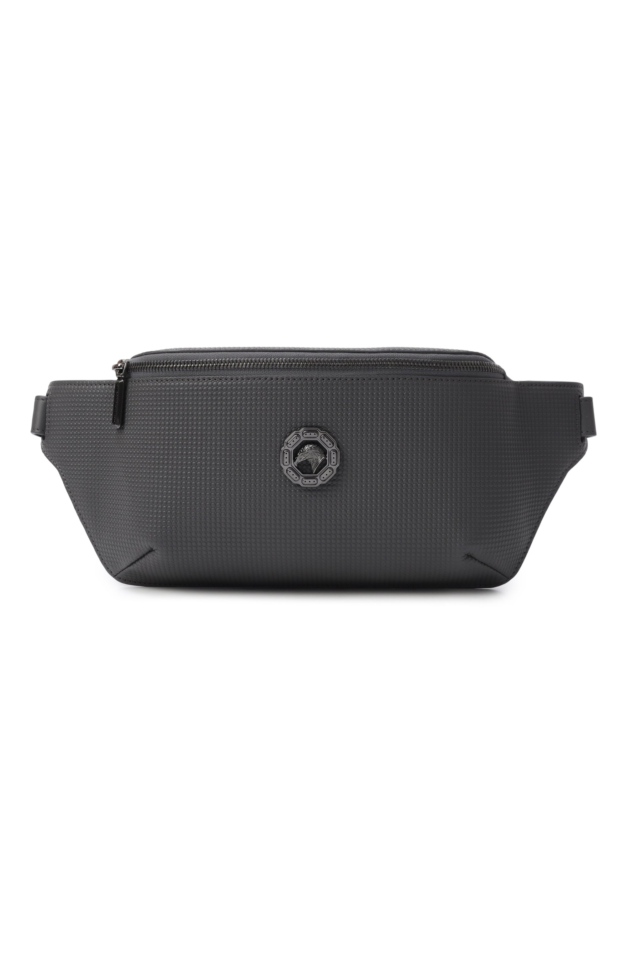 Поясная сумка STEFANO RICCI темно-серого цвета по цене 199500 руб., арт. ND235I1GU/VH, фото 1 Поясная сумка STEFANO RICCI, арт. ND235I1GU/VH, фото 1