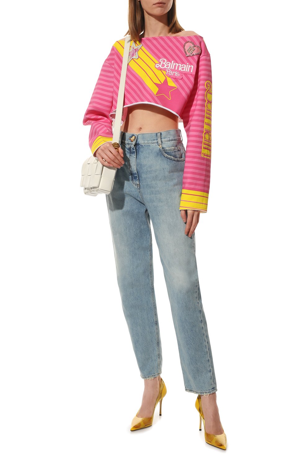 Хлопковый топ balmain x barbie BALMAIN, арт. XF2A0080/04GB, фото 2