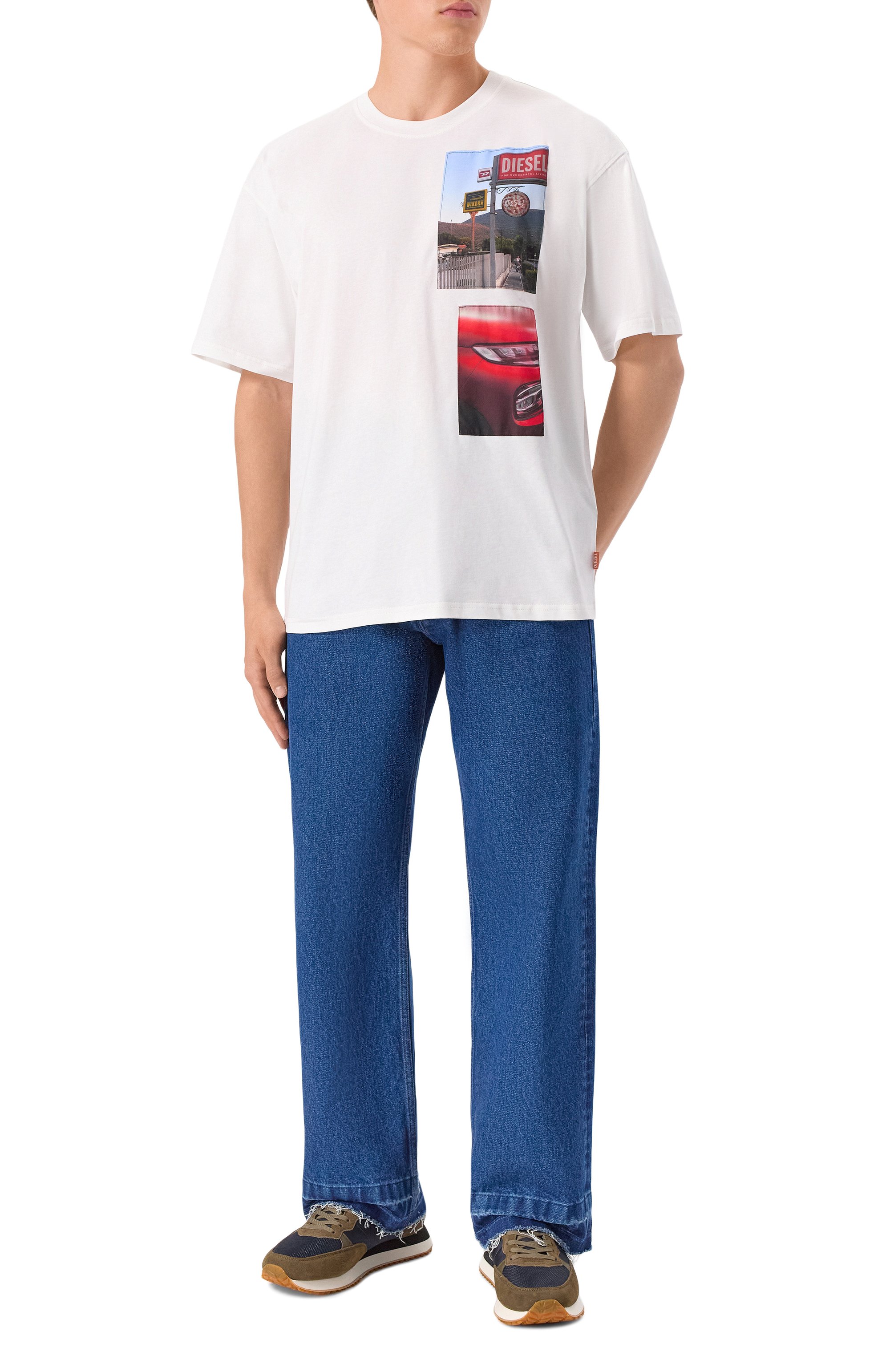 Хлопковая футболка DIESEL, арт. A19467/0PLAT, фото 2