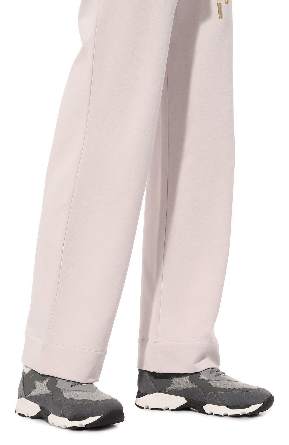 Комбинированные кроссовки iconic LORENA ANTONIAZZI серого цвета по цене 57750 руб., арт. A24209SC09L/4394, фото 3 Комбинированные кроссовки iconic LORENA ANTONIAZZI, арт. A24209SC09L/4394, фото 3