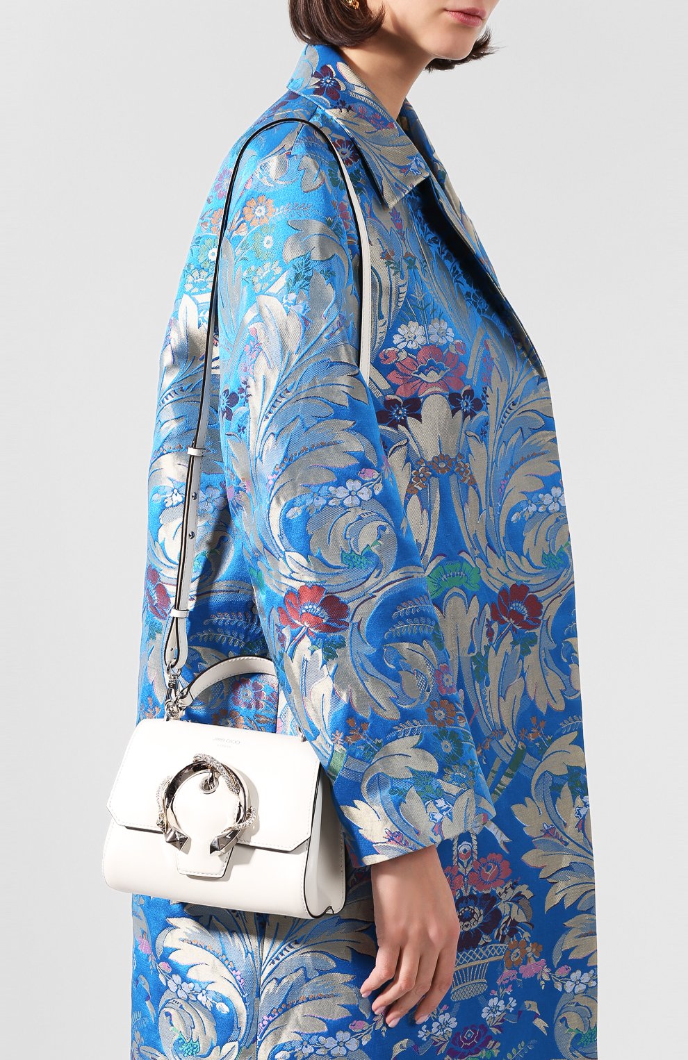 Сумка madeline JIMMY CHOO белого цвета по цене 199500 руб., арт. MADELINE T0PHANDLE/S/YTL, фото 5 Сумка madeline JIMMY CHOO, арт. MADELINE T0PHANDLE/S/YTL, фото 5