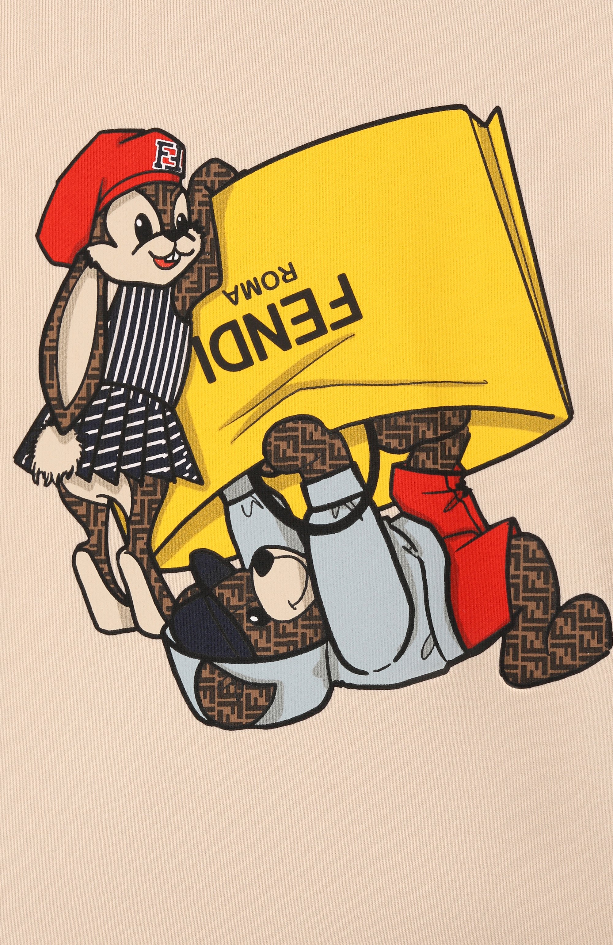 Хлопковый свитшот FENDI, арт. JUH084/5V0/8, фото 3