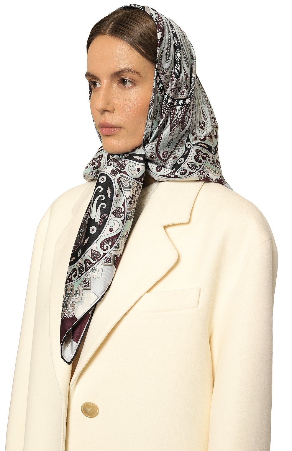 Шелковый платок ROECKL разноцветного цвета по цене 29950 руб., арт. 41451-5380, фото 2 Шелковый платок ROECKL, арт. 41451-5380, фото 2