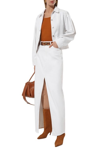 Женские кожаные сапоги fiona 60 AMINA MUADDI, арт. FI0NA B00T 60/SUEDE