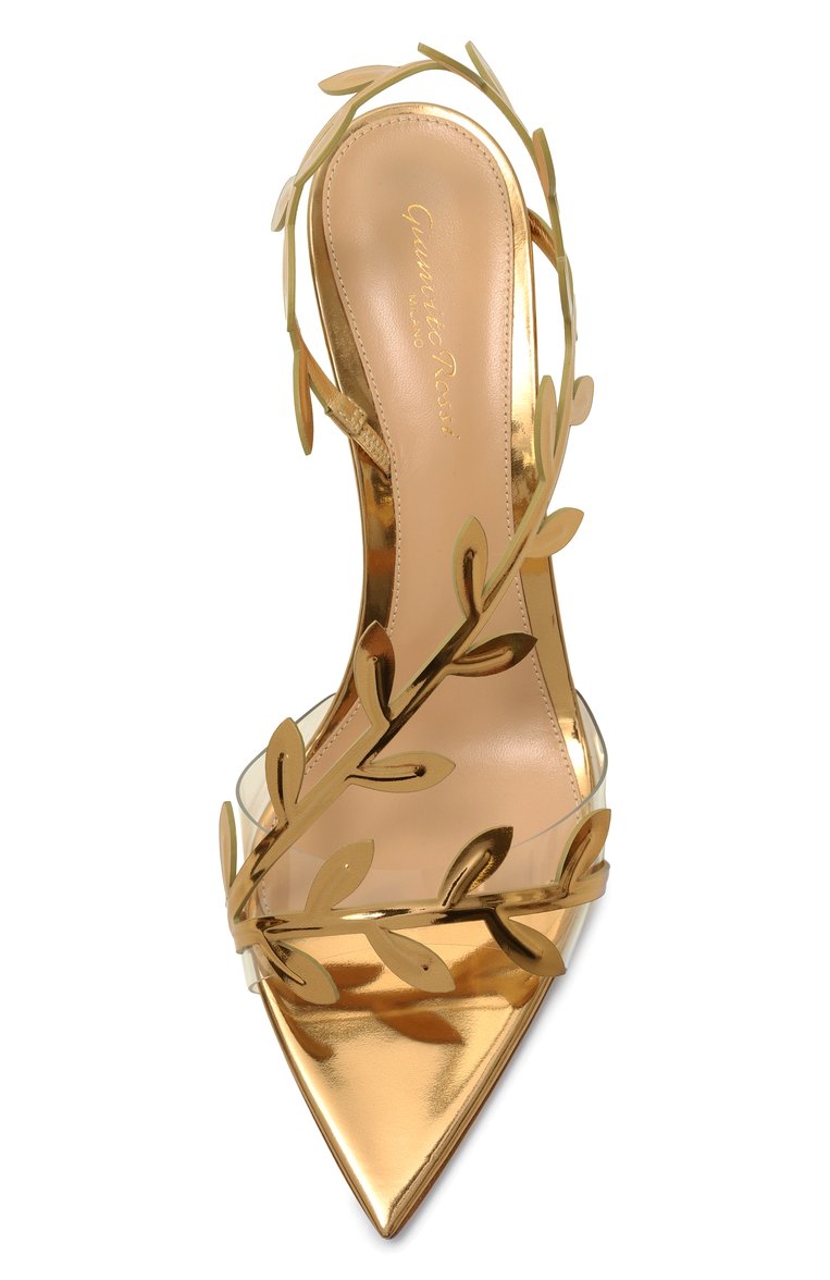 Женские кожаные босоножки flavia 70 GIANVITO ROSSI золотого цвета, арт. G32554.70RIC.GMETRME | Фото 6 (Каблук высота: Средний; Материал внешний: Натуральная кожа; Подошва: Плоская; Материал внутренний: Натуральная кожа; Каблук тип: Шпилька; Автоматизация состава: Проставлено; Автоматизация ТО: Проставлено)