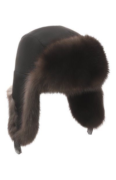 Мужская шапка-ушанка с отделкой из меха соболя FURLAND, арт. 0201430910001100001