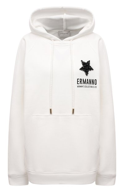 Женский хлопковое худи ERMANNO FIRENZE, арт. D39ET FL07FEL1