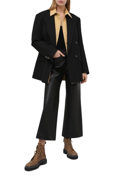 Кожаные ботинки lug sole PROENZA SCHOULER коричневого цвета по цене 79950 руб., арт. PS35113A/13010, фото 2 Кожаные ботинки lug sole PROENZA SCHOULER, арт. PS35113A/13010, фото 2