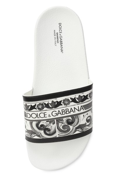 Кожаные шлепанцы DOLCE & GABBANA, арт. DD0318/A1838/37-38, фото 4