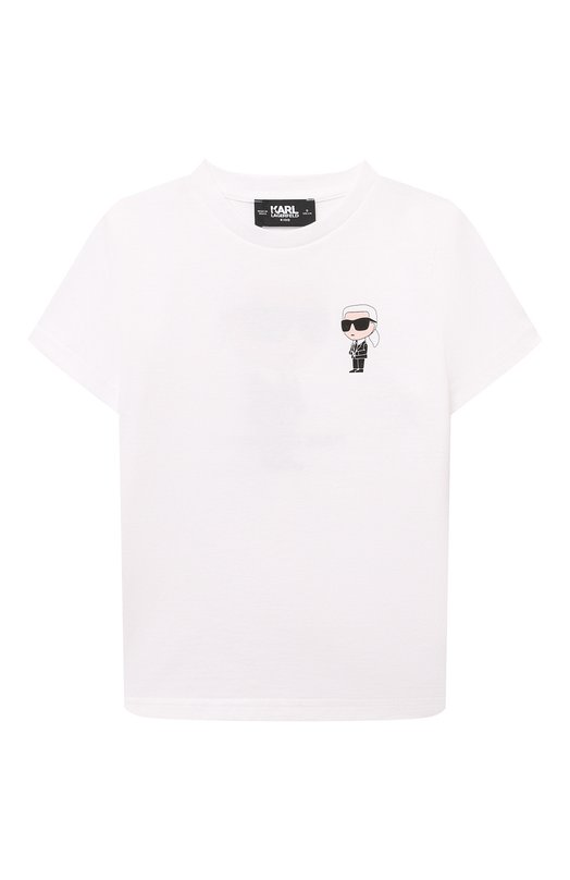 

Хлопковая футболка Karl Lagerfeld Kids, Белый