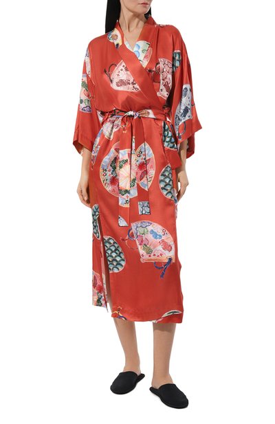 Халат из х лопка и шелка ANY WOWZERS, арт. ROBE01-MAXI-TBRICK, фото 2