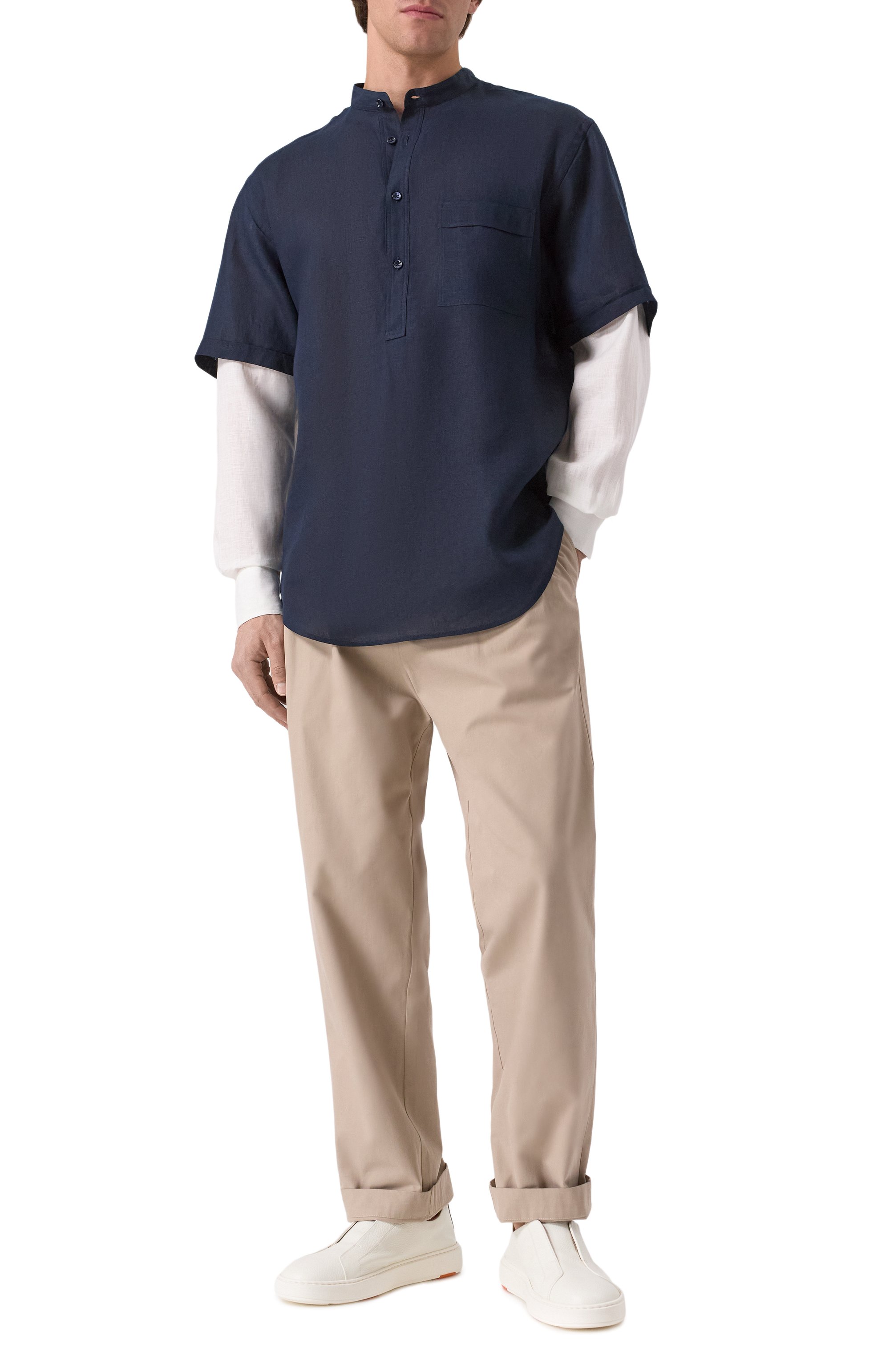 Льняная рубашка GIORGIO ARMANI, арт. GM001396/TE11049, фото 2