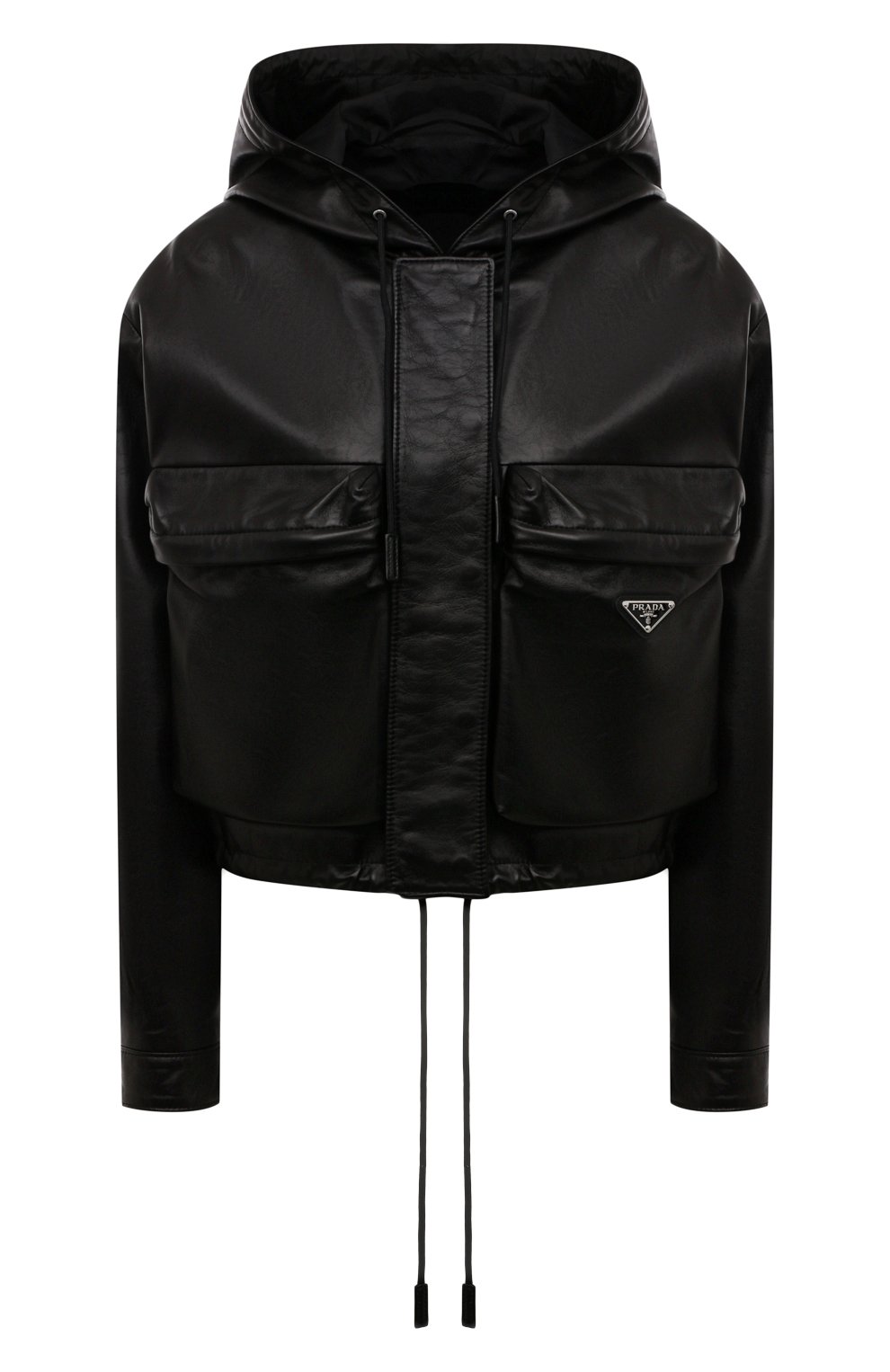 Кожаная куртка PRADA черного цвета по цене 530000 руб., арт. 58A076-08P-F0002, фото 1 Кожаная куртка PRADA, арт. 58A076-08P-F0002, фото 1