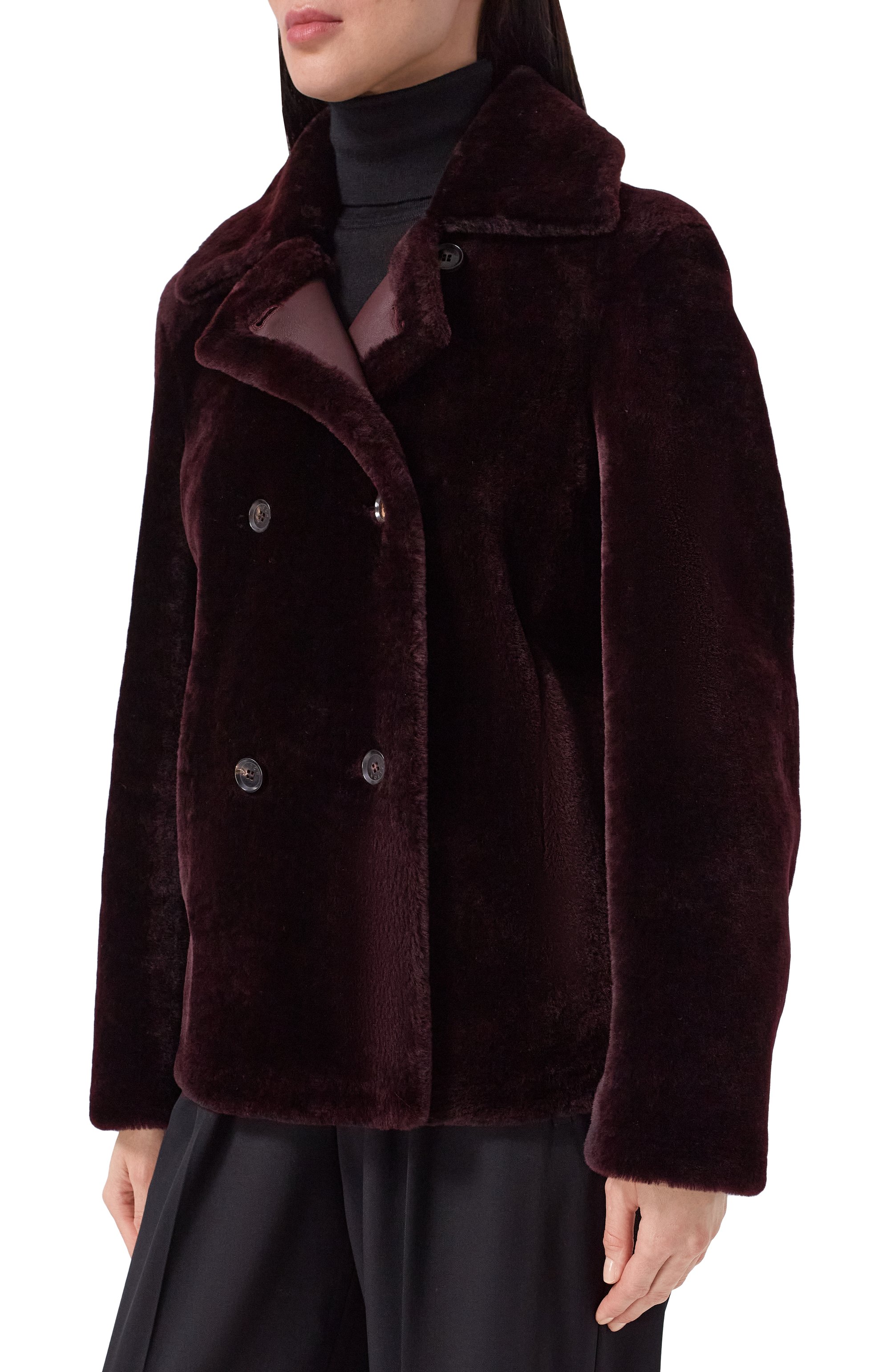 Двусторонняя дубленка KITON бордового цвета по цене 877000 руб., арт. D62571K0551L, фото 3 Двусторонняя дубленка KITON, арт. D62571K0551L, фото 3