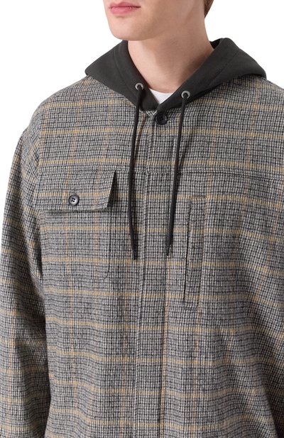 Рубашка из хлопка и шерсти UNDERCOVER, арт. UP2E4407-1, фото 5