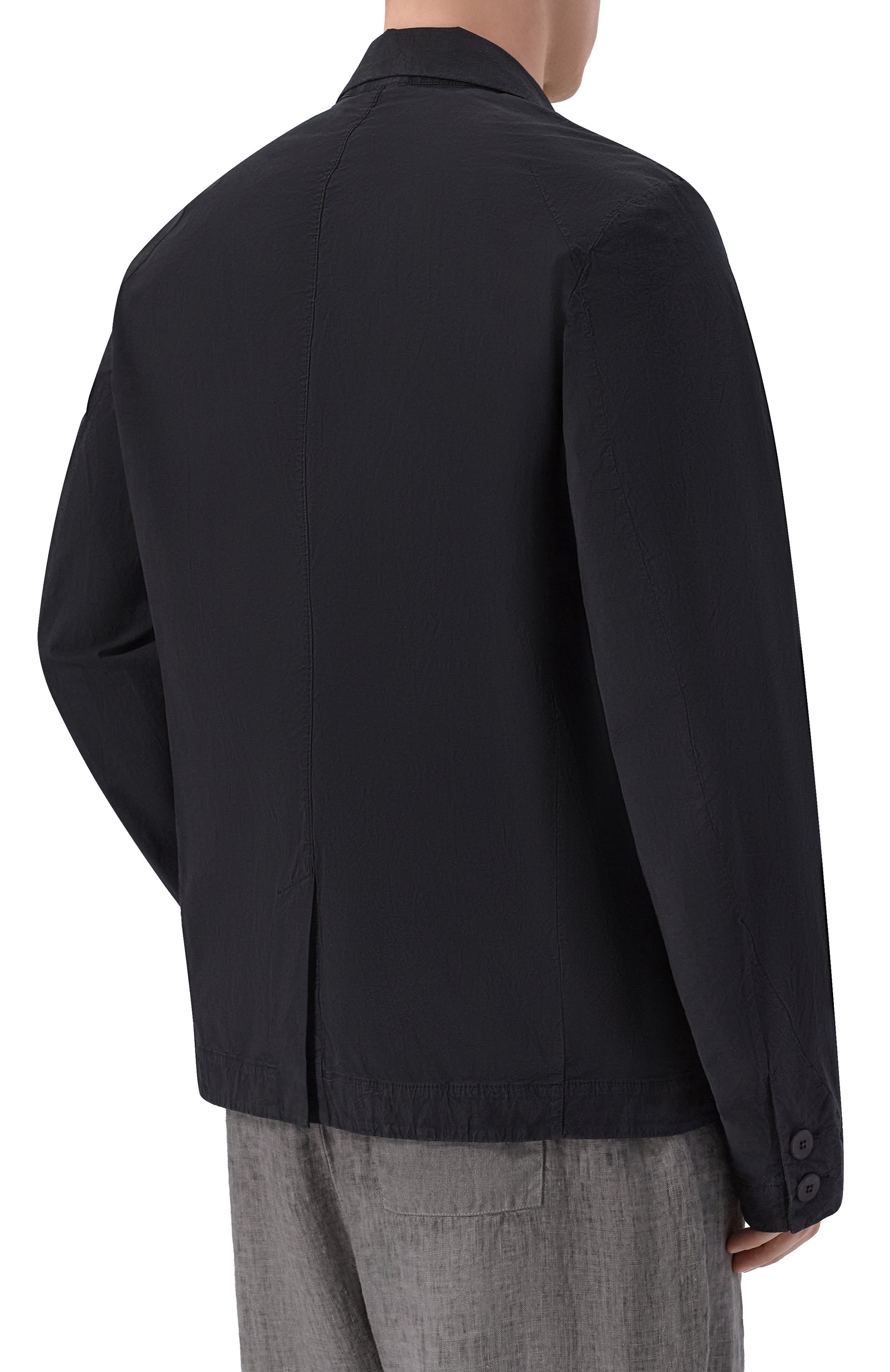 Хлопковый пиджак TRANSIT черного цвета по цене 66550 руб., арт. CFUTRCG163, фото 4 Хлопковый пиджак TRANSIT, арт. CFUTRCG163, фото 4