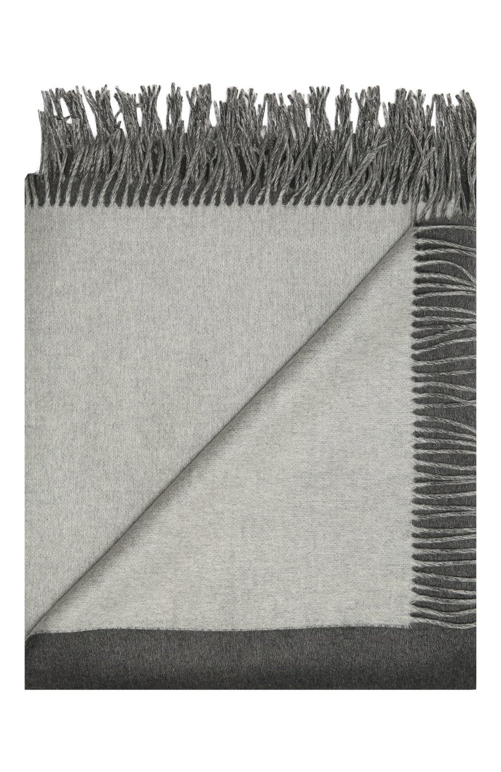 Шелковый плед BRUNELLO CUCINELLI светло-серого цвета по цене 99500 руб., арт. MPAG90133, фото 4 Шелковый плед BRUNELLO CUCINELLI, арт. MPAG90133, фото 4